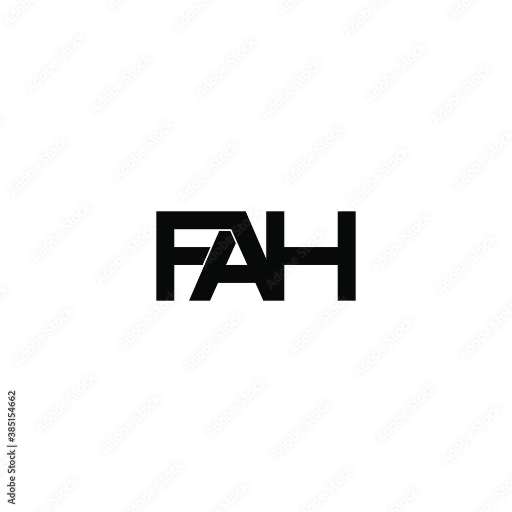 Fototapeta premium fah letter original monogram logo design