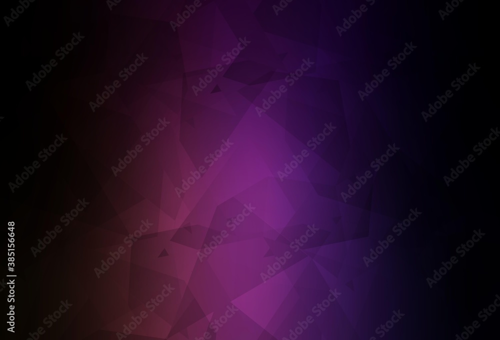 Dark Purple, Pink vector background with abstract polygonals.