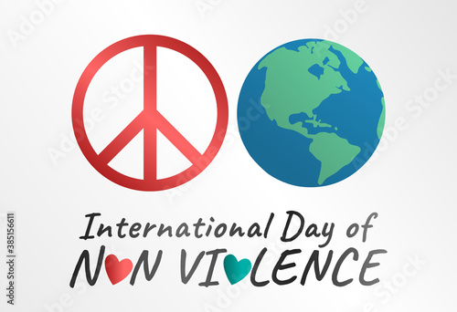 vector graphic of international day of non violence good for international day of non violence celebration. flat design. flyer design.flat illustration.