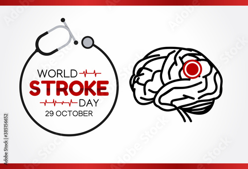 vector graphic of world stroke day good for world stroke day celebration. flat design. flyer design.flat illustration.