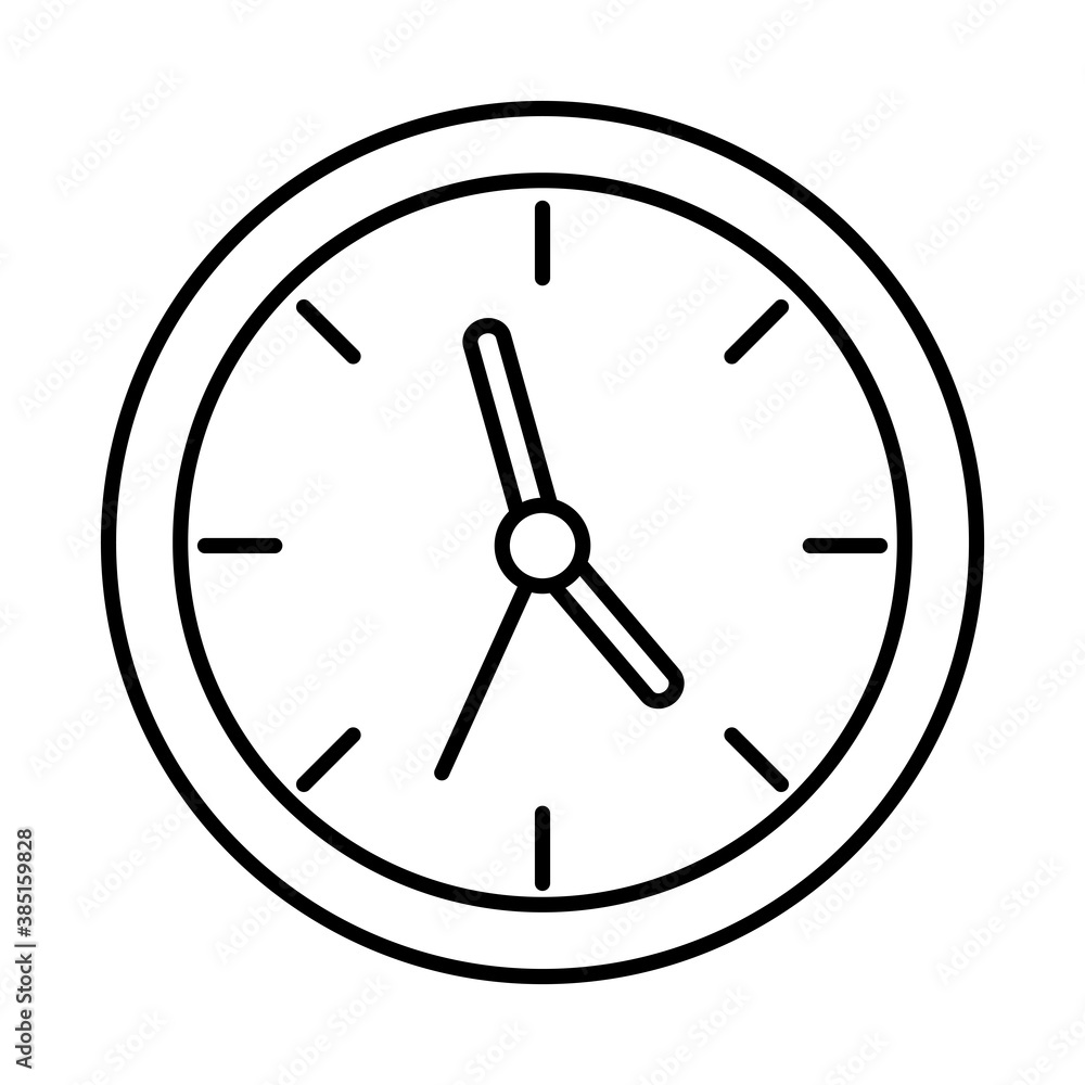 Clock line style icon design, Time tool watch second deadline measure countdown and object theme Vector illustration Clock line style icon design, Time tool watch second deadline measure countdown and object theme Vector illustration