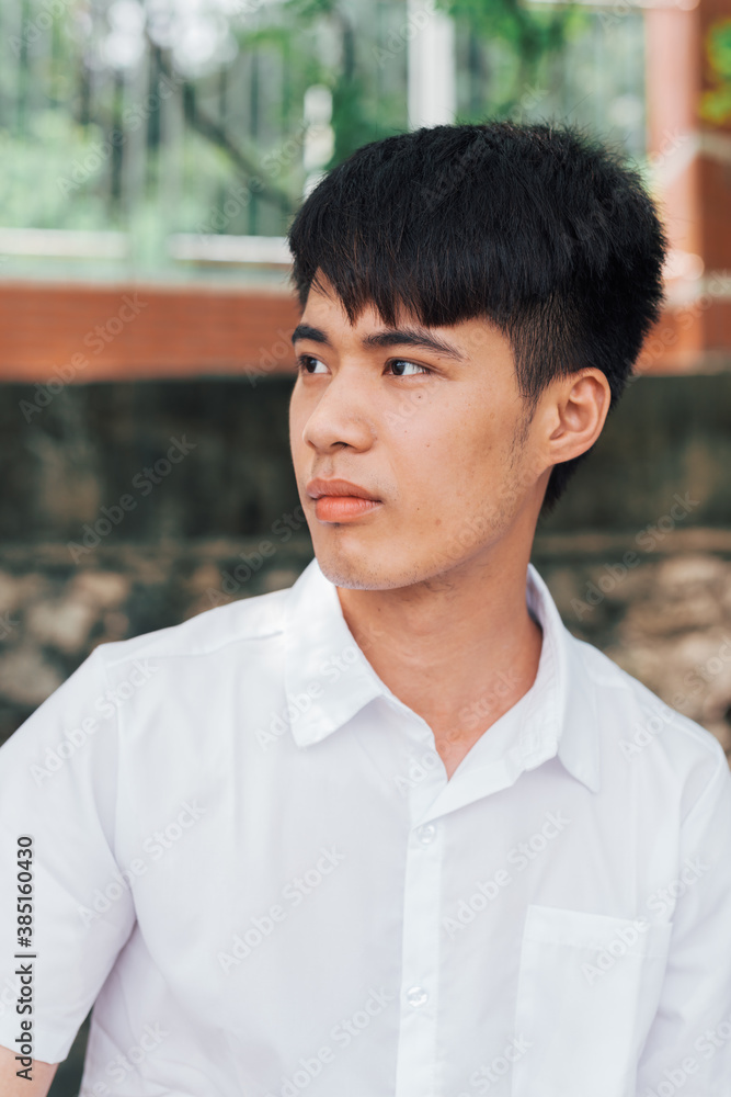 Young Asian college couple Young Asian college couple