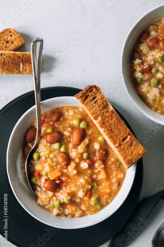 Homemade minestrone photo