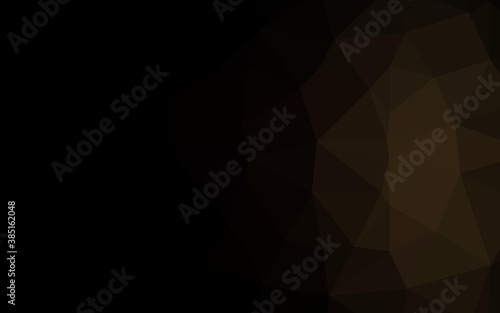 Dark Black vector triangle mosaic template.