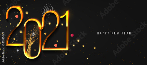 2021 New Year. 2021 Happy New Year greeting card. 2021 Happy New Year background. 