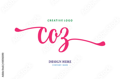 simple COZ letter arrangement logo is easy to understand, simple and authoritative