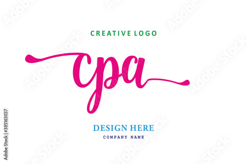 simple CPA letter arrangement logo is easy to understand, simple and authoritative