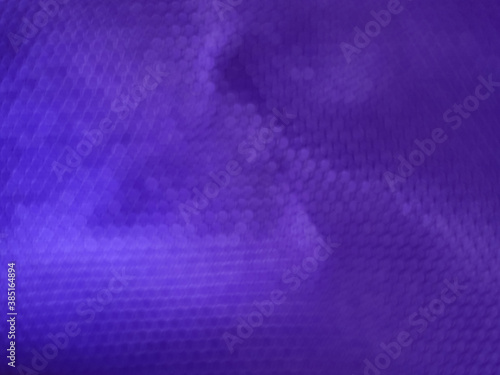 abstract indigo blue blur background with dots and geometric shape bokeh or digital web by closeup of puple fabric surface