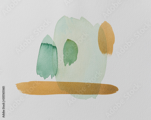 Watercolor Painting With Lines