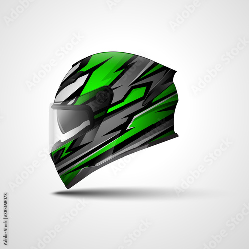 Racing Sport helmet wrap decal and vinyl sticker design