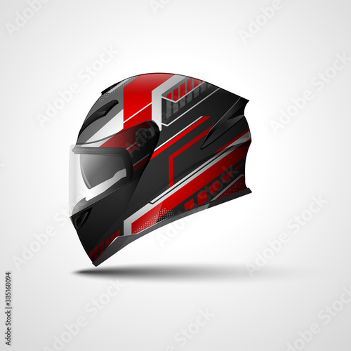 Racing Sport helmet wrap decal and vinyl sticker design