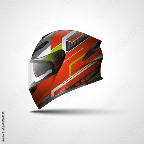 Racing Sport helmet wrap decal and vinyl sticker design