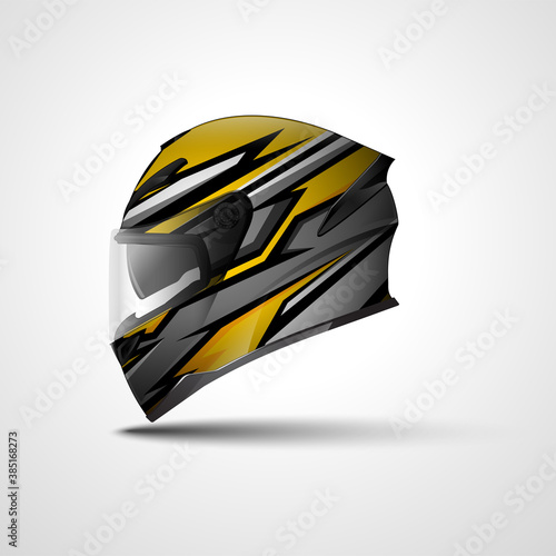 Racing Sport helmet wrap decal and vinyl sticker design