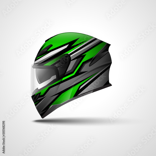 Racing Sport helmet wrap decal and vinyl sticker design