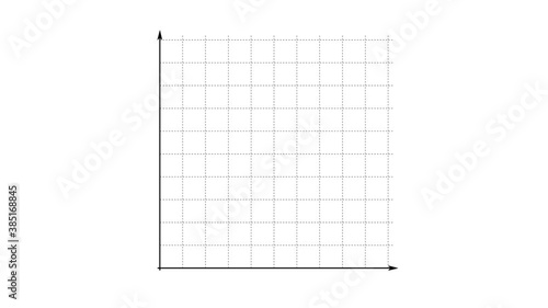 animation of the first quarter of the coordinate plane to plus ten photo