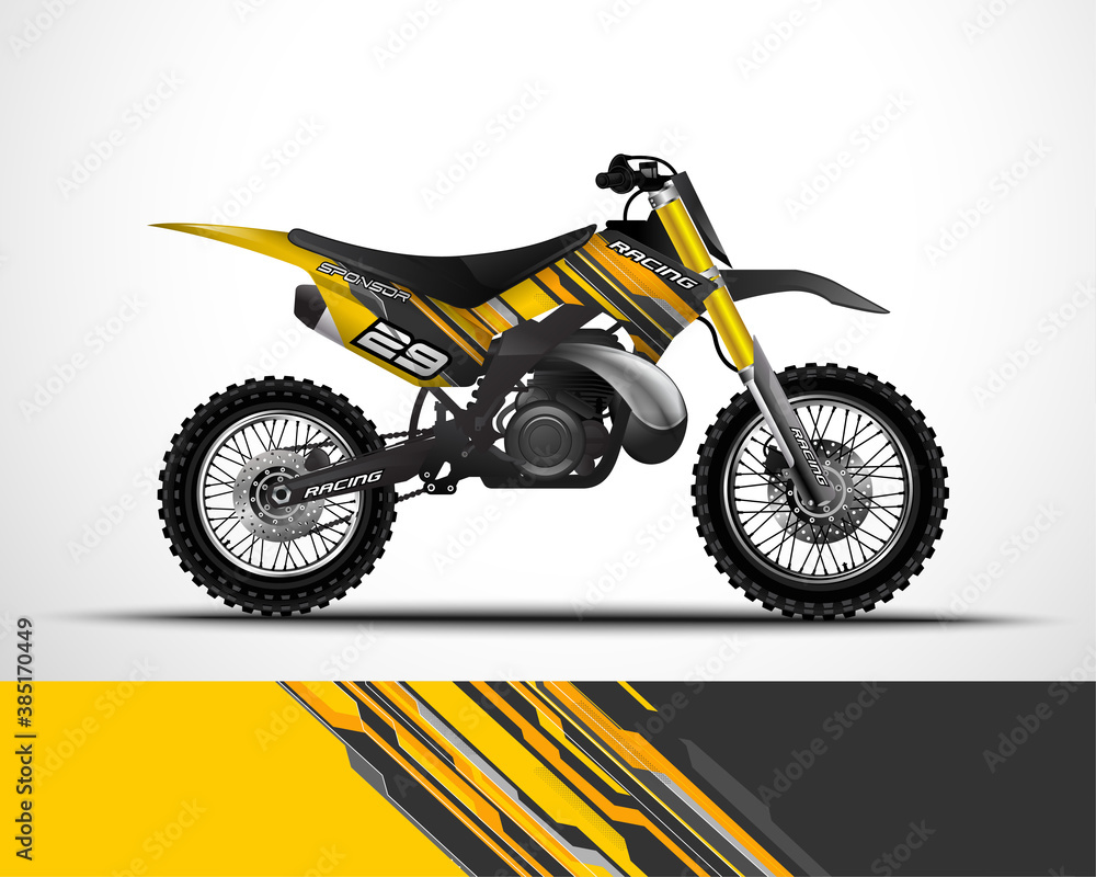 Motocross, motorcycle sportbikes wrap decal and vinyl sticker design. Motocross, motorcycle sportbikes wrap decal and vinyl sticker design.