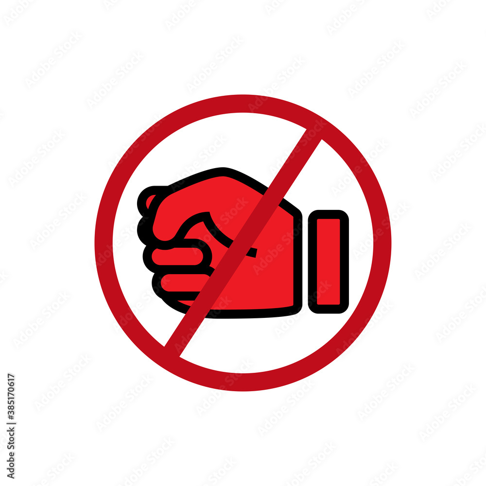 Stop violence flat icon. Design template vector Stop violence flat icon. Design template vector