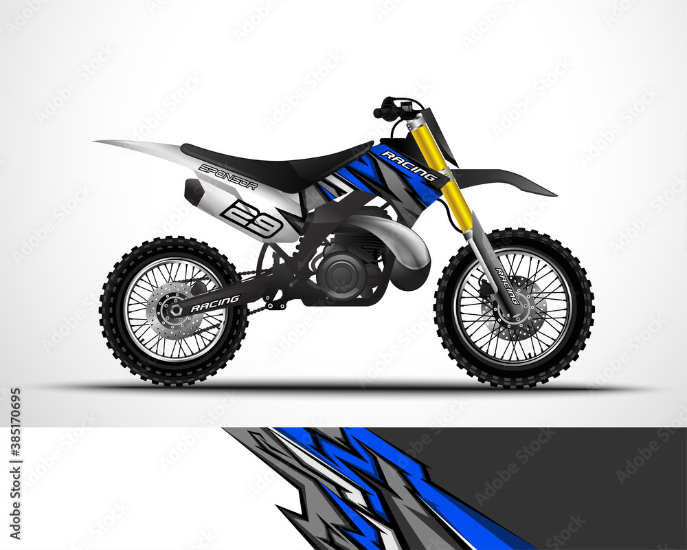 Motocross, motorcycle sportbikes wrap decal and vinyl sticker design. Motocross, motorcycle sportbikes wrap decal and vinyl sticker design.