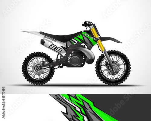 Motocross, motorcycle sportbikes wrap decal and vinyl sticker design.