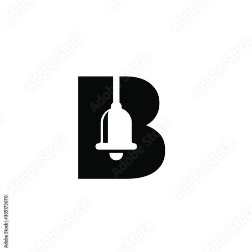 bell with initial letter b vector icon illustration design isolated white background