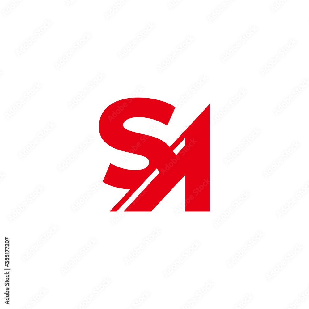 abstract letter sa simple arrow geometric logo vector abstract letter sa simple arrow geometric logo vector