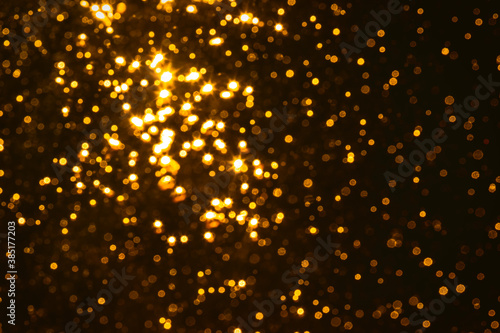 Gold bokeh of lights