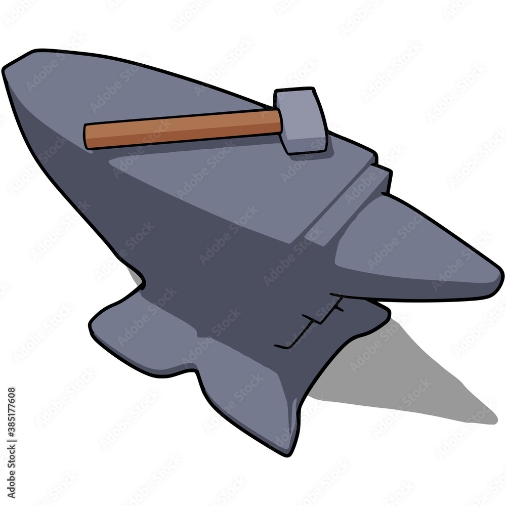 anvil and hammer vector