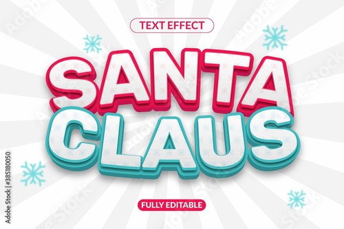 Santa Claus Appearance effect Text Font Style