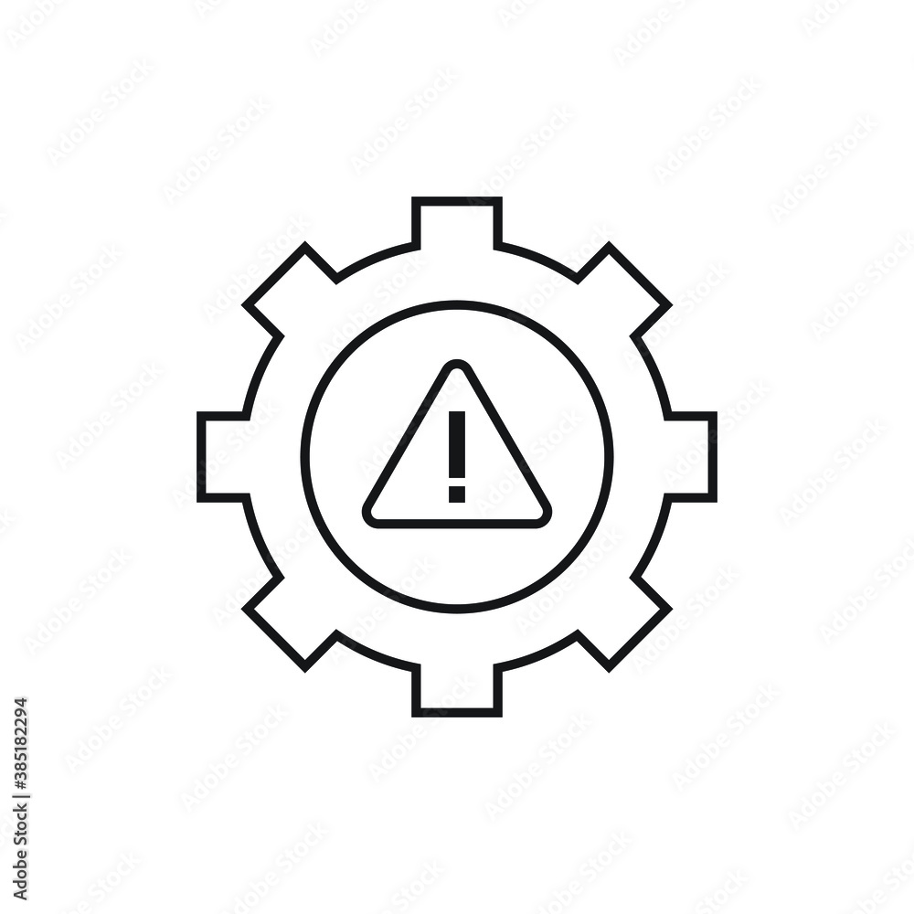 System error icon design isolated on white background System error icon design isolated on white background
