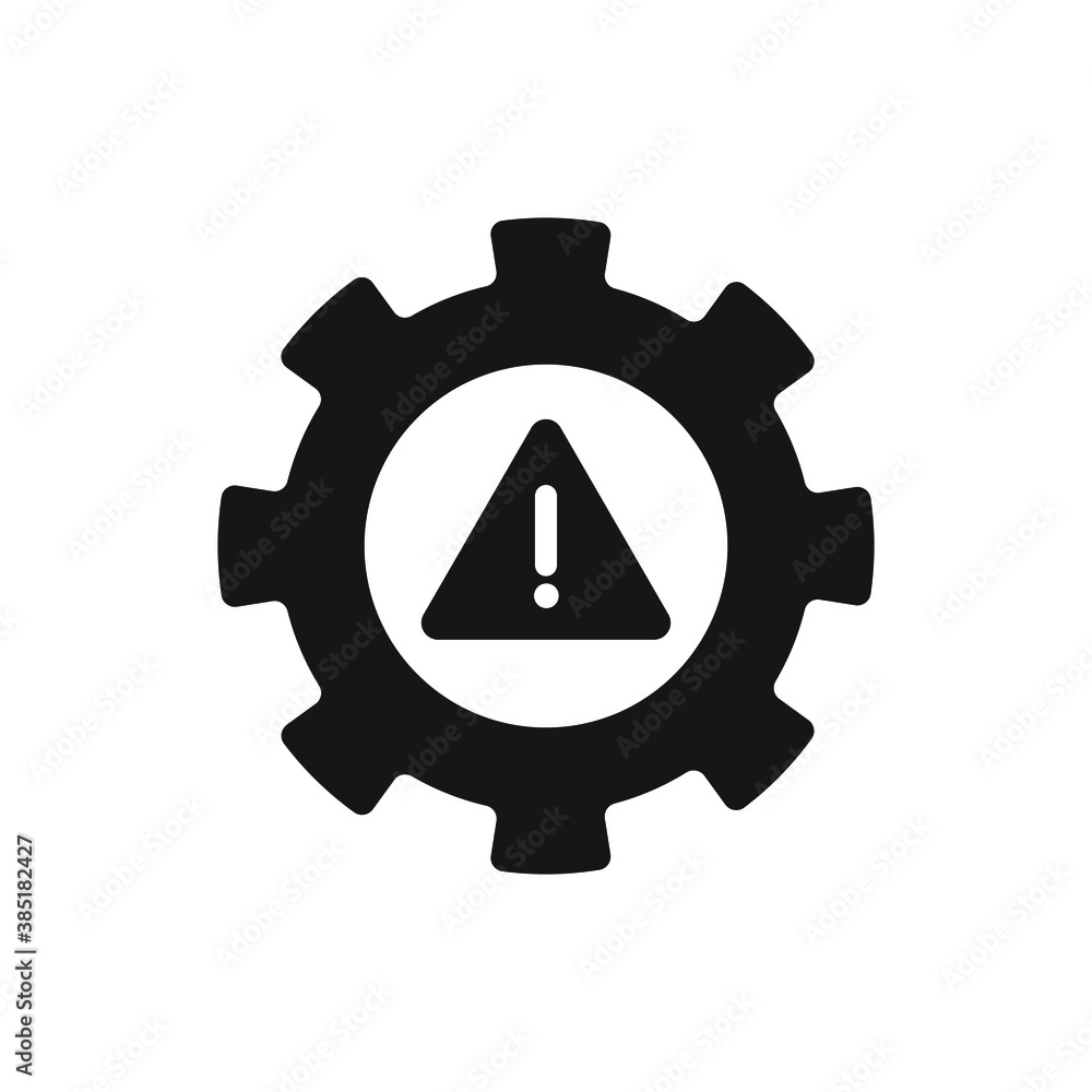 System error icon design isolated on white background System error icon design isolated on white background