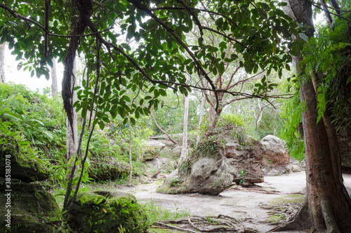 Standing rocks on Kulen Mountain at Siem Reap in Cambodia