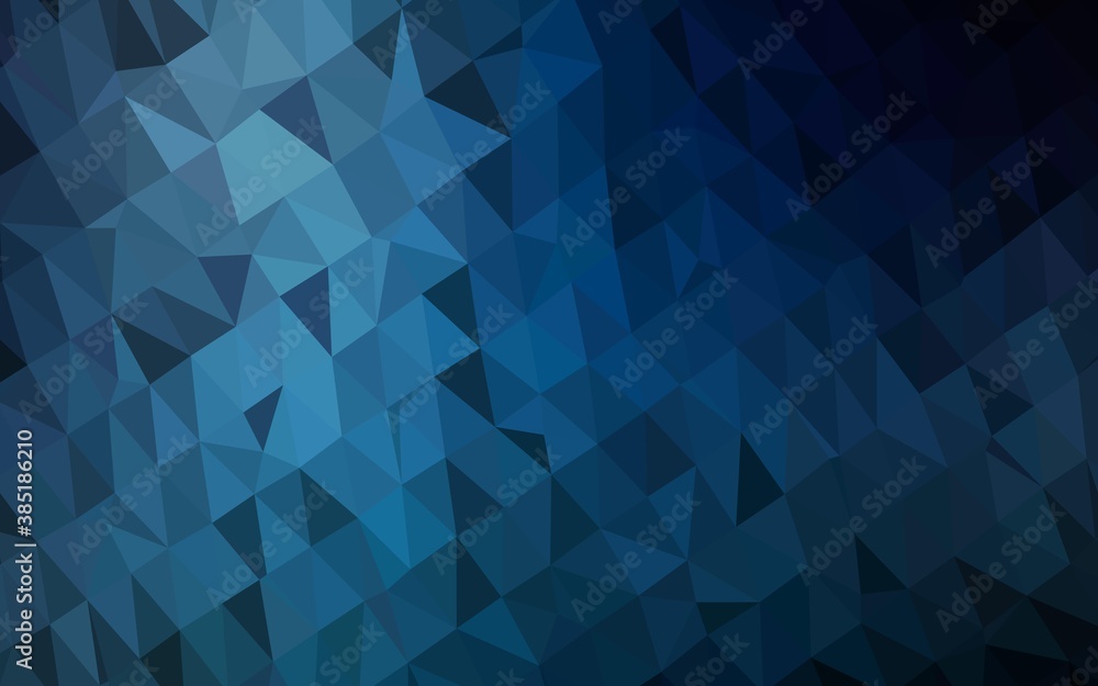 Dark BLUE vector low poly cover. Dark BLUE vector low poly cover.