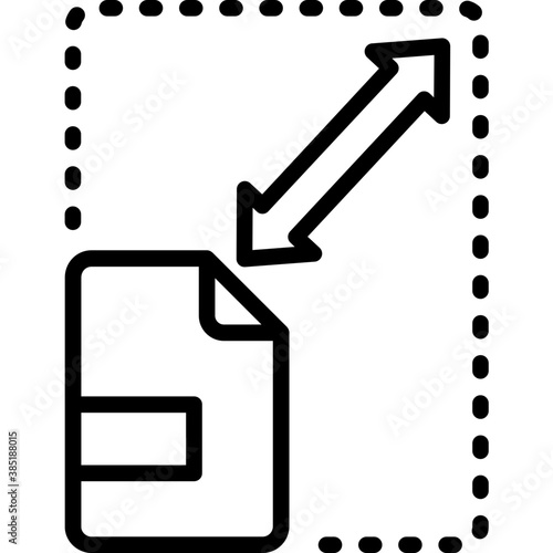 line icon for resize