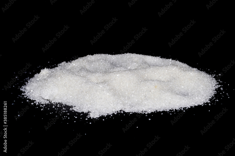 sugar isolated on black background sugar isolated on black background