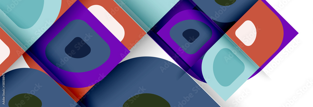 Set of vector modern geometric abstract backgrounds with repeating abstract round shapes patterns and shadow effects Set of vector modern geometric abstract backgrounds with repeating abstract round shapes patterns and shadow effects
