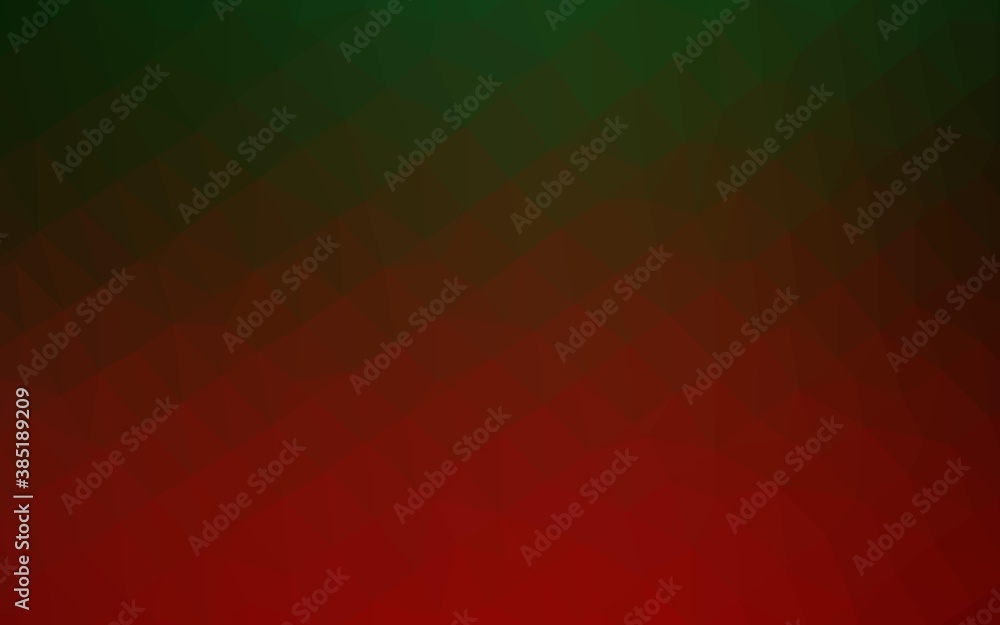 Dark Green, Red vector triangle mosaic texture. Dark Green, Red vector triangle mosaic texture.
