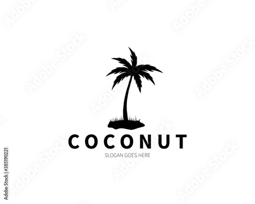 Coconut Tree Logo Concept. Vector Design Illustration. Symbol and Icon Vector Template.