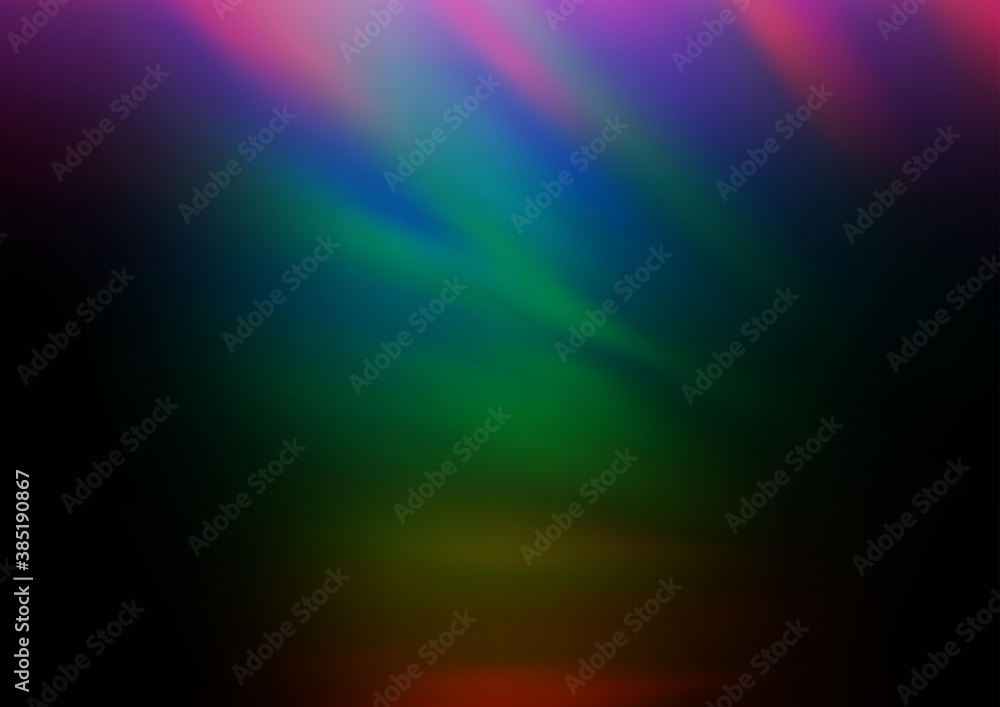 Dark Multicolor, Rainbow vector abstract bright background.
