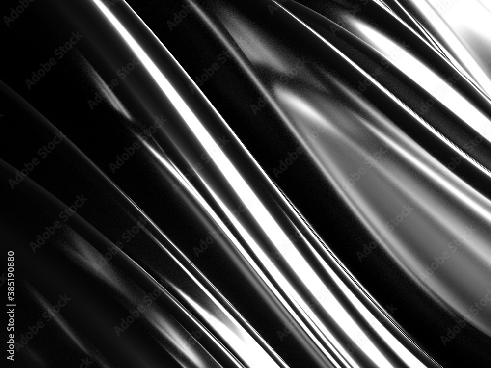 Fototapeta premium Metallic abstract wavy liquid background