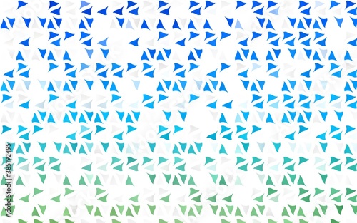 Light Blue  Green vector texture in triangular style.