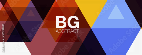 Mosaic triangle pattern abstract background for cover, banner, flyer and poster and other template