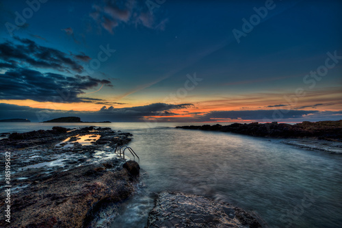 Village with beach of Es Canar in Santa Eulalia del Rio - Ibiza - Balearic Islands