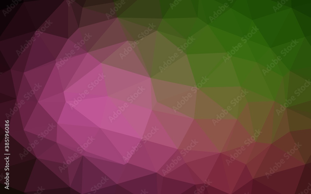 Dark Pink, Green vector shining triangular background. Dark Pink, Green vector shining triangular background.