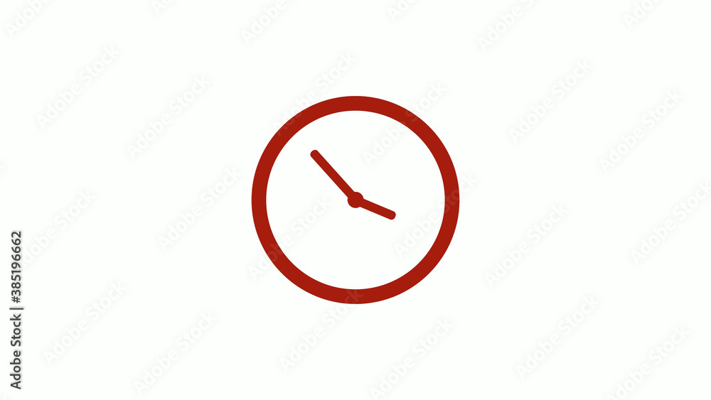 Amazing red color 12 hours counting down clock icon on white background, Clock icon, Circle clock icon Amazing red color 12 hours counting down clock icon on white background, Clock icon, Circle clock icon