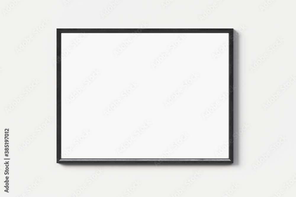 Mock up canvas poster black frame on White wall Background Mock up canvas poster black frame on White wall Background
