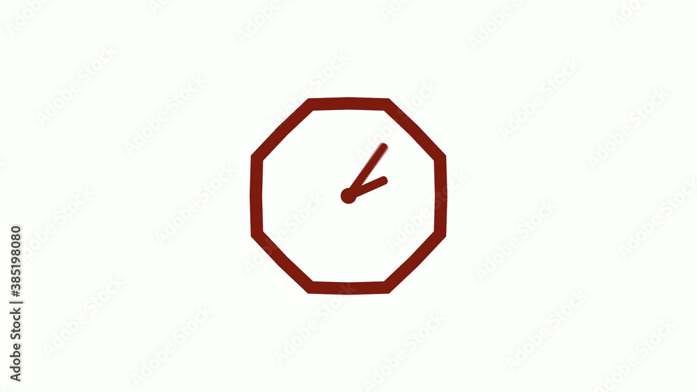 New red dark 12 hours clock icon on white background, New clock icon New red dark 12 hours clock icon on white background, New clock icon