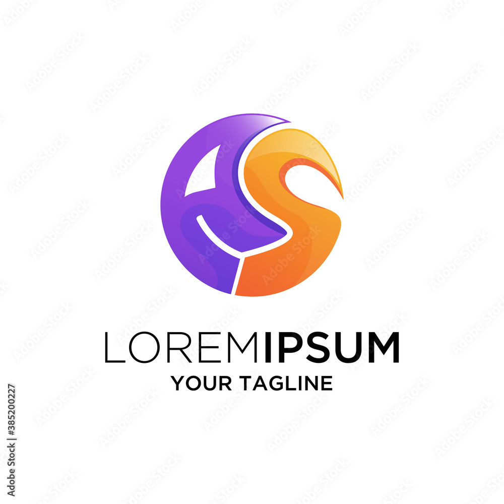letter AS logo design vector illustration letter AS logo design vector illustration