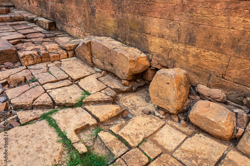 sewer system in Great Temple of the Moon from 700 BC in Yeha, Tigray region. The oldest standing structure in Ethiopia and it served as the capital of the pre-Aksumite kingdom. photo