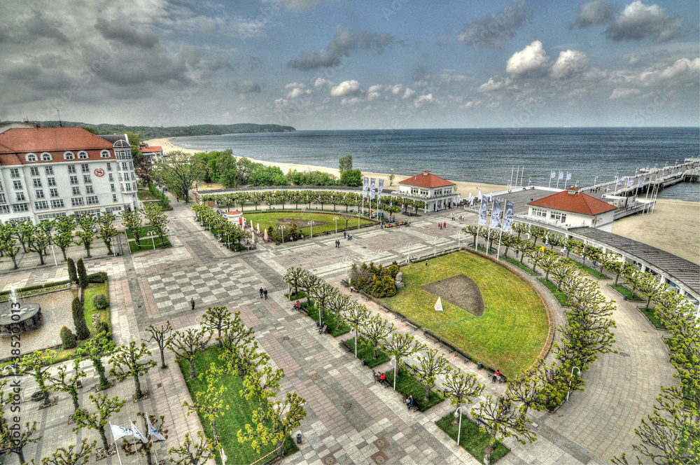 aerial view of the city Sopot
