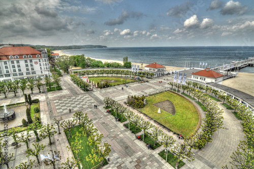 aerial view of the city Sopot